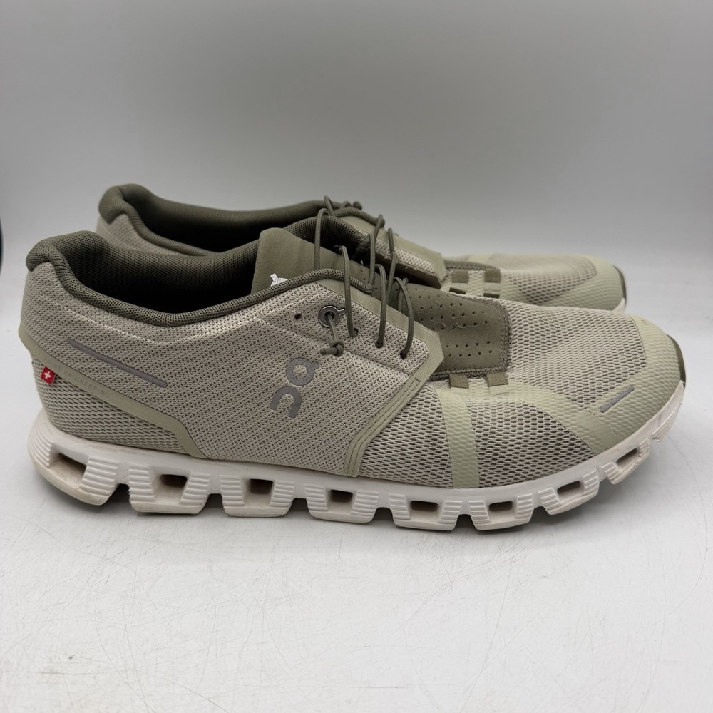 On Cloud 5 Running Shoes Men's Size 12 Chalk/Grove Sneakers 59.97771